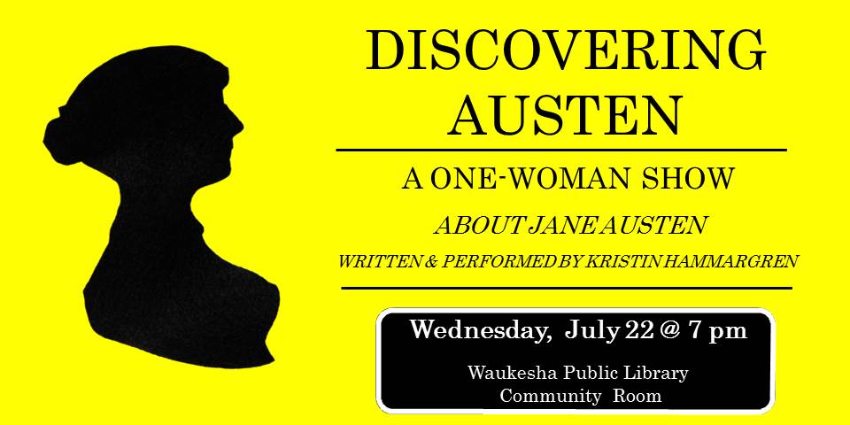 Jane Austen one-woman show poster.