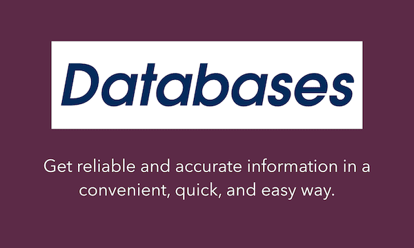 Text: Databases, get reliable information.