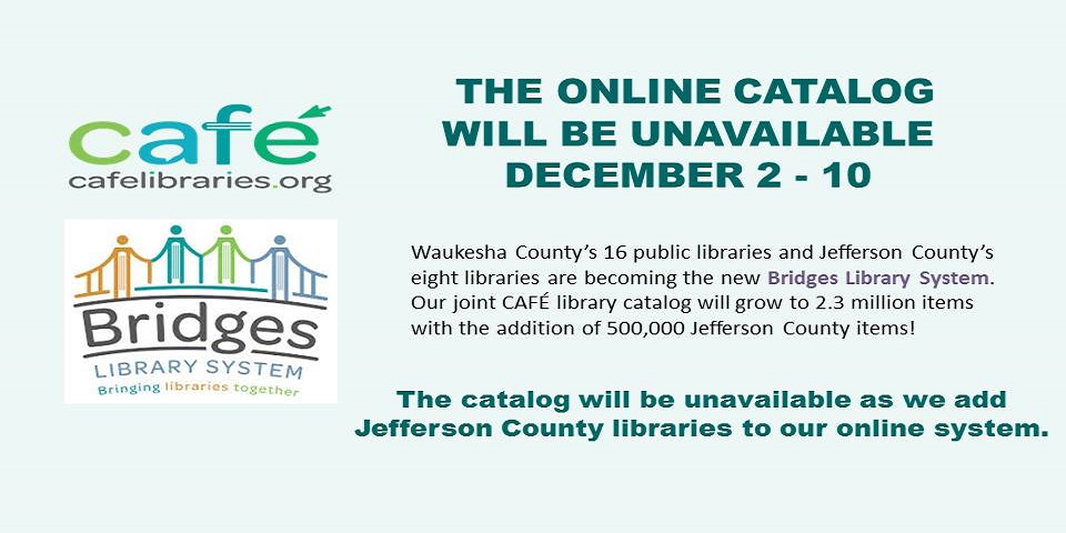 The library catalog will be unavailable from December 2 to December 10