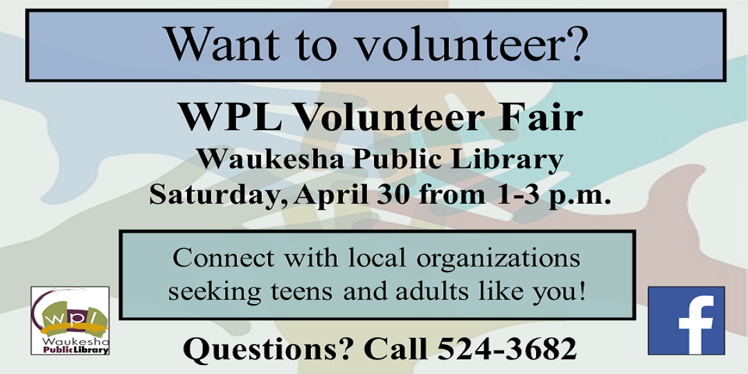 2016 Waukesha Public Library Volunteer Fair Saturday April 30