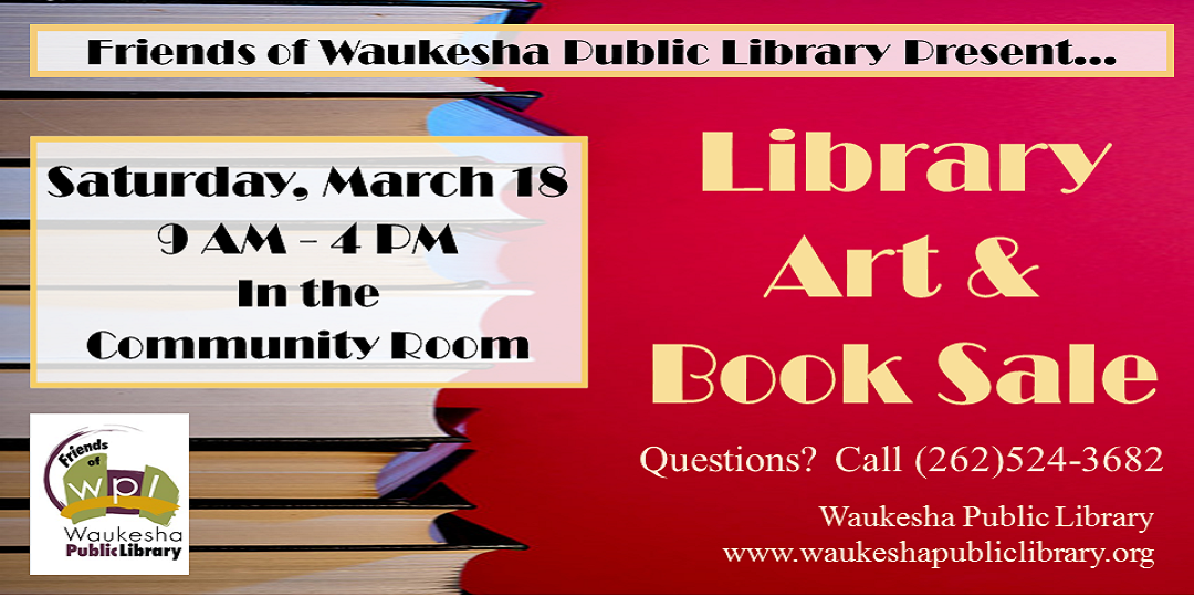 Library Art and Book Sale, Saturday March 18 9:00 AM