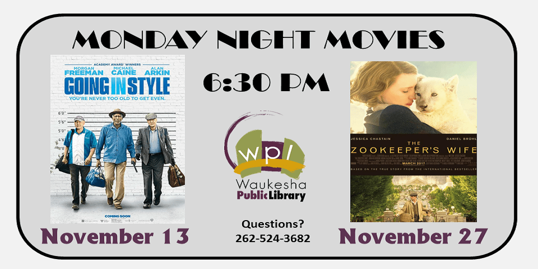 Monday Night Movies: Going in Style & The Zookeeper's Wife.