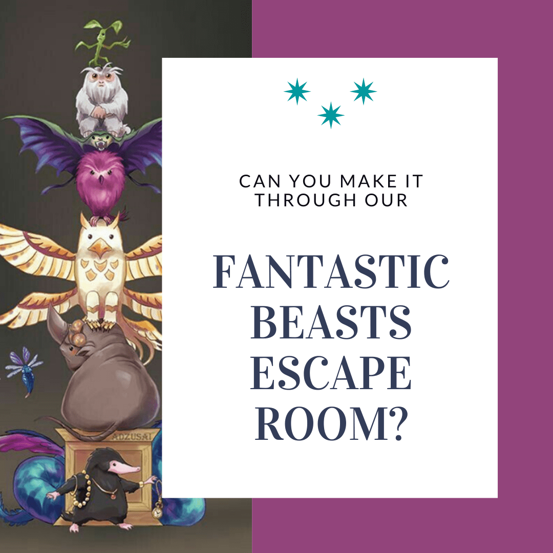 Fantastic Beasts escape room poster.