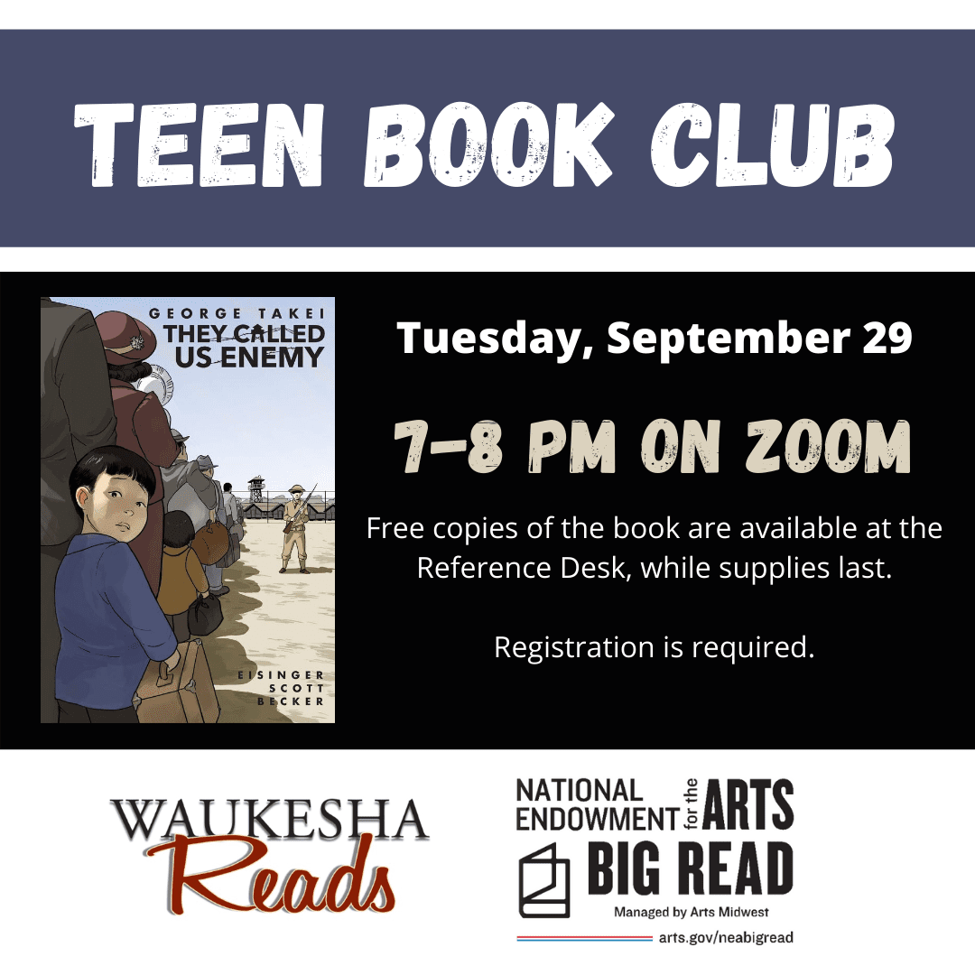Teen Book Club: They Called Us Enemy on Zoom.