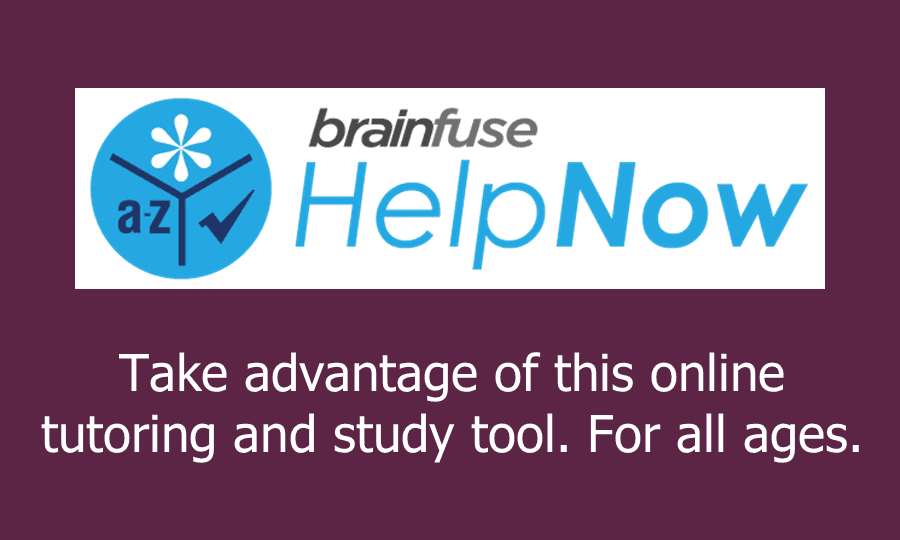 BrainFuse HelpNow online tutoring logo.