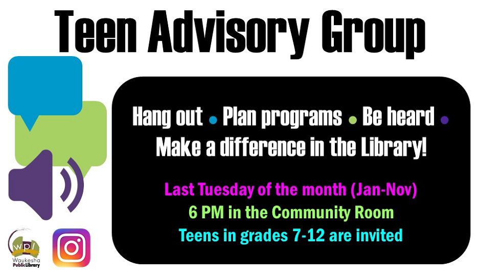 Teen Advisory Group Meeting Flyer.