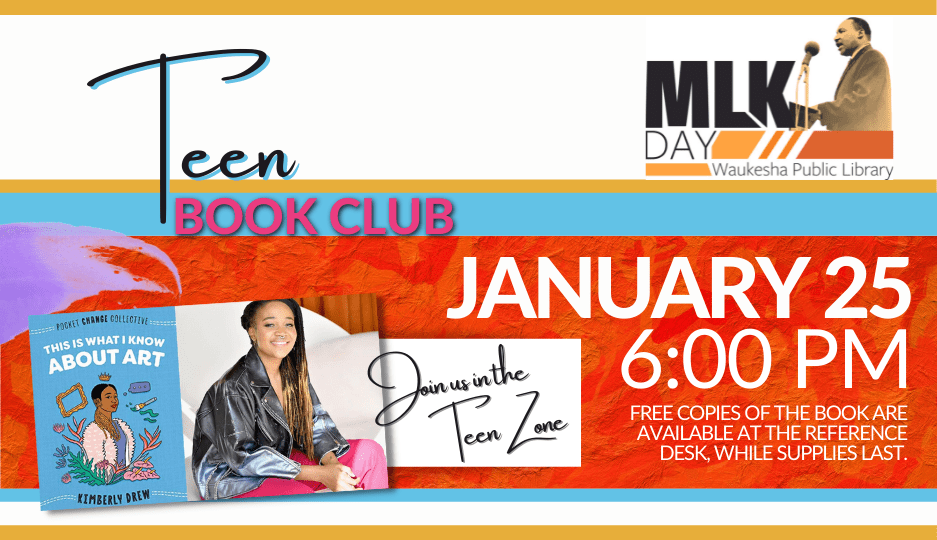 Teen book club meeting on January 25th.