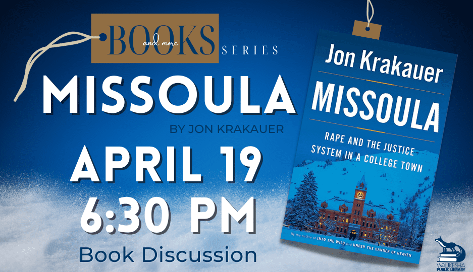 Missoula book discussion, April 19, 6:30 PM.