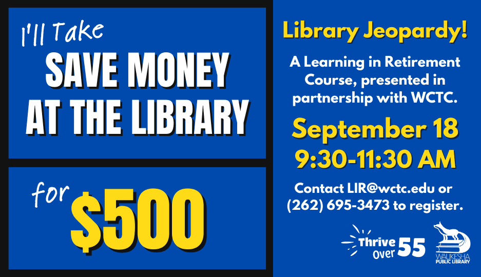 Save money at the library for $500.